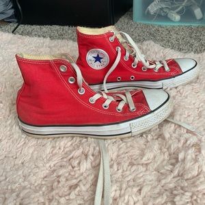 Red high top converse